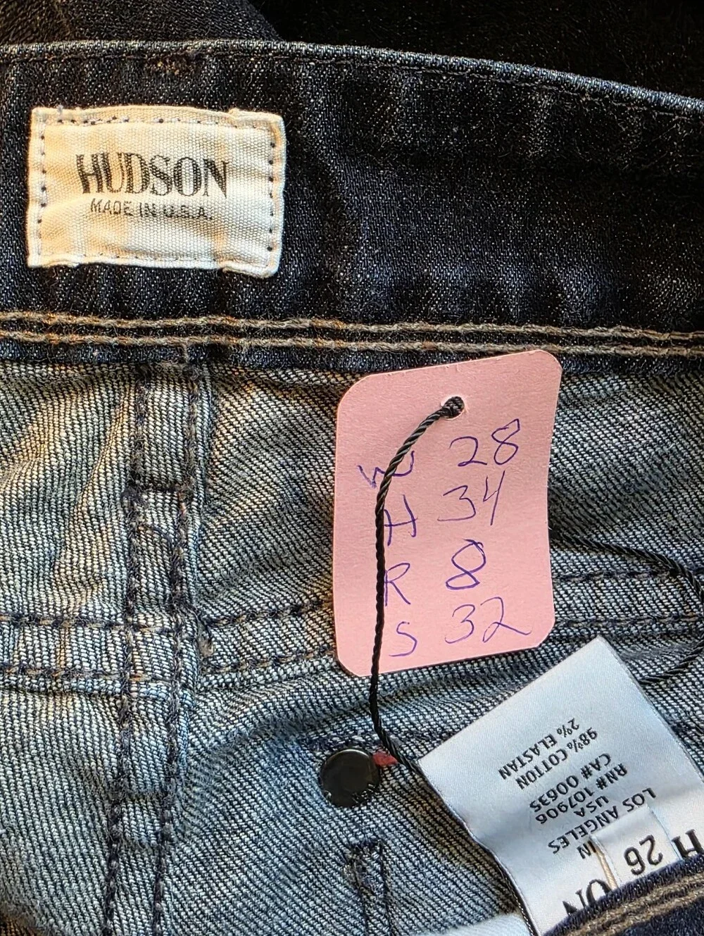 Hudson Jeans Dark Blue Boot Cut Jeans
